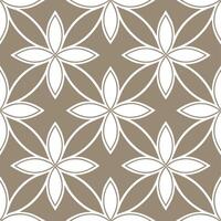 Modern geometric Bird of Paradise seamless pattern with abstract shapes and white balance on white vector
