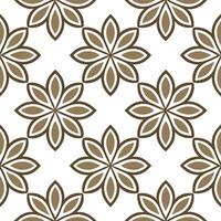 Organic botanical seamless tile pattern with freeform flower shapes and earthy hues for natural themed spaces vector