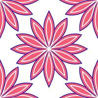Modern abstract botanical seamless tile pattern with bold colors and dynamic shapes for contemporary spaces vector