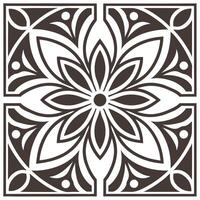Minimalist seamless tile pattern with simple white floral outlines on a solid pastel background for Scandinavian inspired interiors Set 4 vector