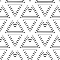 Modern geometric triangle seamless pattern with angular shapes and white balance on white vector