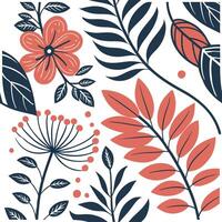 Nautical seamless tile pattern with marine inspired floral motifs and oceanic color scheme for coastal homes Set 3 vector