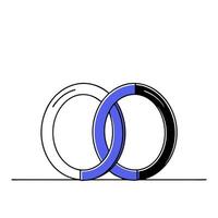 Plain pastel background with intertwined bracelets vector
