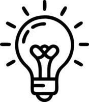 Plain gray background with a glowing light bulb icon representing new ideas vector
