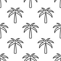 Minimalist palm tree seamless pattern simple isolated white background perfect for clean designs websites branding products vector