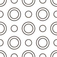 Hand drawn circle tile pattern with sketchy round forms on white surface for a casual organic vibe vector
