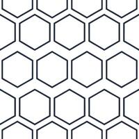 Hexagons and lines geometric seamless tile pattern structured isolated white background perfect for modern branding packaging vector