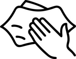 Glossy surface with caregiver hands folding a blanket neatly vector