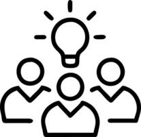 Inclusive Team Brainstorming in Office vector
