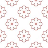 Minimalist poppy seamless tile pattern with simple red blooms and soft grey accents ideal for modern kitchens vector