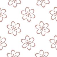 Pastel blossom seamless tile pattern with soft flower illustrations in light colors ideal for serene spaces vector