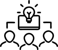 Energetic Team Brainstorming with Interactive Tools vector