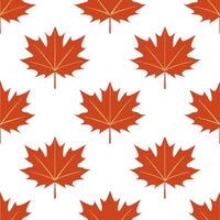 Contemporary abstract maple leaves seamless pattern with vibrant hues and dynamic layout on white vector