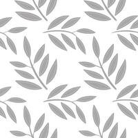 Delicate silver sage leaves seamless pattern with subtle shimmer on white background vector