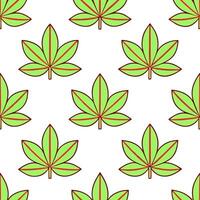 Contemporary abstract Pilea seamless pattern with vibrant hues and dynamic layout on white vector
