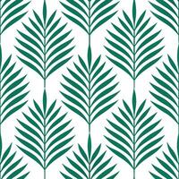 Contemporary geometric tropical leaves seamless tile pattern with sharp angles and contrasting greens for stylish modern interiors vector