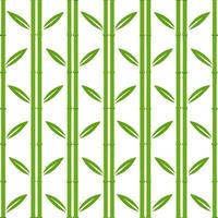 Bohemian bamboo leaves seamless tile pattern with vibrant green stalks and intricate leaf patterns on white background ideal for eclectic spaces vector