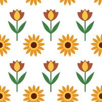 Bohemian wildflowers seamless tile pattern with eclectic peonies and dahlias in rich vibrant colors perfect for creative spaces vector