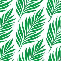 Abstract tropical leaves seamless tile pattern with bold geometric shapes and vibrant colors for modern artistic spaces vector