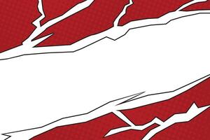 Dynamic Red Comic Book Action Torn Background with Halftone vector
