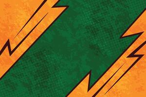 Vibrant Abstract Grunge Design with Orange and Green Textured Background vector