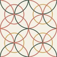 Seamless geometric pattern with overlapping circles modern design digital art minimalist environment top viewpoint aesthetic concept vector