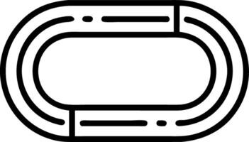 Plain Stadium with Track and Empty Lanes vector