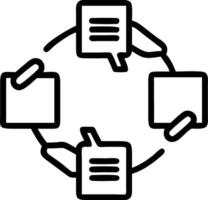 Realistic Macro of Collaborative Workspace vector