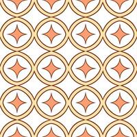 Retro abstract shapes seamless tile pattern vintage isolated white background perfect for nostalgic branding and home textiles vector