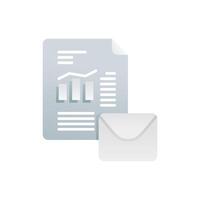 document icon and envelope with graphic on it vector