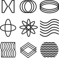 Object streetwear elements design shapes and lines. symbol or sign and icon for your unique elements collection vector