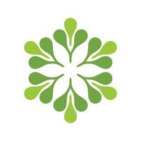 Abstract Green Flower Logo Template Illustration Design. EPS 10. vector