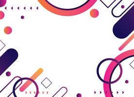 geometric background combining circles and triangles vector