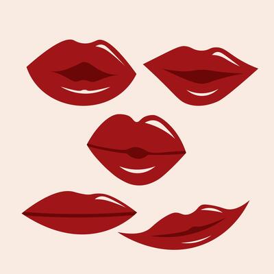 Set of Lips Shape Illustration