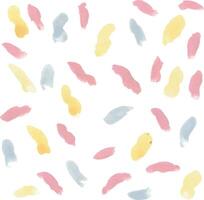 a colorful pattern with paint strokes on it Pastel confetti hand drawn watercolor vector