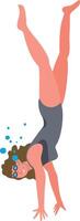 Illustration of People Swimming Activity in Flat Design vector