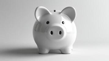 Piggy bank stands on a smooth surface, emphasizing savings and financial planning for individuals photo