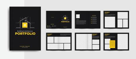 Architecture portfolio or minimal architecture and interior template design vector