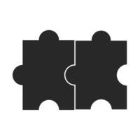 Puzzle piece, jigsaw symbol, teamwork or solution concept vector
