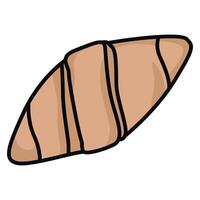 Croissant with Flaky and Elegant Details flat style vector