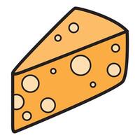 Hand Drawing of Cheese with Rustic and Detailed Charm vector