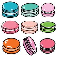 Macaronies with Sweet and Detailed Charm vector