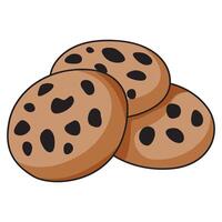 Hand Drawing of Chocolate Cookies with Sweet and Delicious Details vector