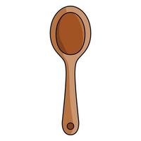 Hand Drawing of Wooden Spoon with Rustic Charm vector