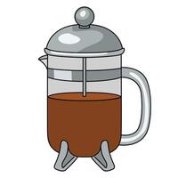 Cafe Kettle with Elegant and Functional Details vector