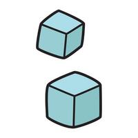 Hand Drawing of Ice Cubes with Cool and Refreshing Details vector