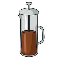 Coffee Kettle with Detailed and Elegant Features vector