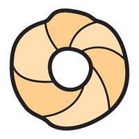 Round Cookie Drawing vector