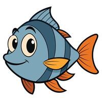 Oscar Fish Simple Line Art Illustration for Print Projects vector