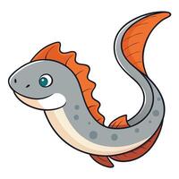 Moray Eel Line Drawing for Marine Life Design Projects vector